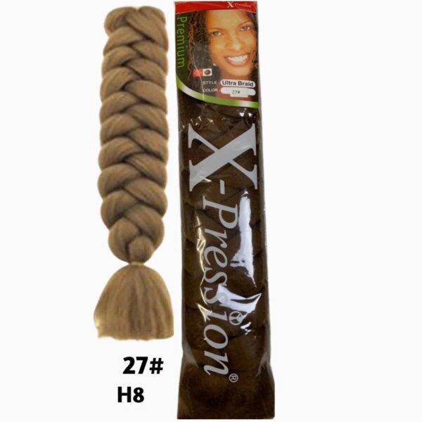 Style: Ultra Braid Color: 27 Length: 82″ Weight: 165g Suitable for all braiding styles. Hot water use. Super light. Brushable .Tangle free.