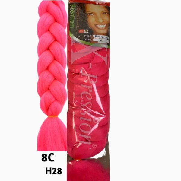 Style: Ultra Braid Color: 8C Length: 82″ Weight: 165g Suitable for all braiding styles. Hot water use. Super light. Brushable .Tangle free.