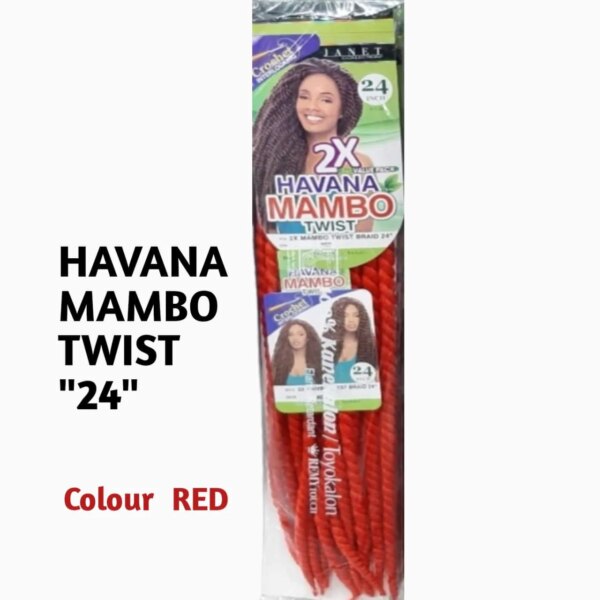 Length:24 Inch Color: RED Style: Havana Mambo Twist. Non-Flammable Heat-resisting Up To 160 Degree Centigrade