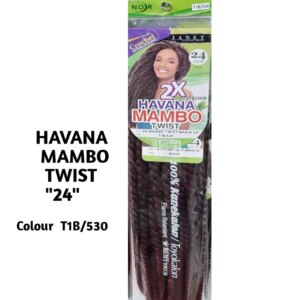 Length:24 Inch Color: T1B/530 Style: Havana Mambo Twist. Non-Flammable Heat-resisting Up To 160 Degree Centigrade