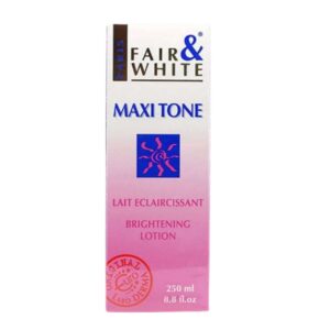 Transform your skin into a luminous masterpiece with Fair & White Maxitone Lightening Lotion.